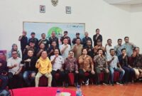 Ketua Serikat Media Siber Indonesia (SMSI) Binjai-Langkat Siswanto Ihsan, bersama Insan Pers dan Keluarga Besar SKK Migas-SKKS saat acara Media Gathering 2023 di Hotel Sibayak Internasional