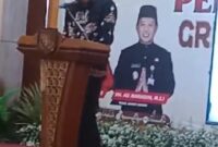 SAMBUTAN-H. Muntohar, owner Diana Ria Enterprise saat memberikan Sambutan