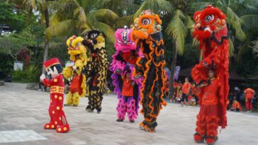 Hiburan Barongsai Meriahkan Liburan Imlek 2026 di Waterboom Jogja