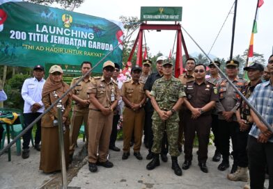 Dandim 0707/Wonosobo Resmikan Jembatan Gantung Garuda di Desa Sindupaten