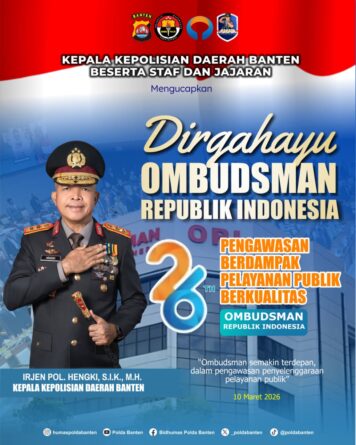 Kapolda Banten Ucapkan Selamat HUT ke-26 Ombudsman RI