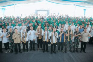 Sekdaprov Marindo Kurniawan Dampingi Menko Pangan Zulkifli Hasan dan Menteri Perdagangan Budi Santoso dalam Acara Rembuk Tani, Lampung Selatan