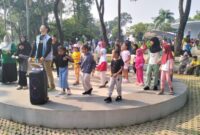 memeriahkan pelaksanaan Car Free Day (CFD) di kawasan Taman Siliwangi, Kabupaten Bogor
