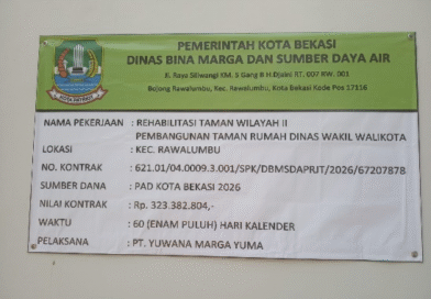 Rekanan PT Yuwana Marga Yuma Akan Rampungkan Kegiatan Pembutan Taman Rumah Dinas Wakil Walikota Bekasi