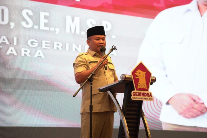 Sugiat Minta Kader Gerindra Sumut di Eksekutif dan Legislatif Jadi ‘Jubir’ Prabowo