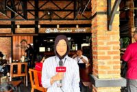 Mahasiswi Ilmu Komunikasi Unsera Nasywa A.Huda sedang magang di Tvone Jakarta.