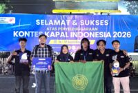 tim ERC yang berhasil meraih juara 2 dalam Kontes Kapal Indonesia (KKI) 2026 di Bengkalis, Riau