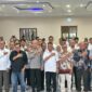 Kapolda Banten foto bersama peserta Uji Kompetensi Wartawan (UKW) PWI Banten Angkatan ke-28 di Aula Serba Guna Polda Banten, Serang