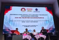 diskusi panel dalam acara Indonesia–China Digital City & Security Technology Application Forum 2026 bertema “Digital Cities, Secure Futures: Advancing China–Indonesia Digital Collaboration” di Gedung RRI
