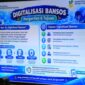 ayar presentasi menampilkan alur dan tujuan Digitalisasi Bantuan Sosial (Bansos) dalam Rapat Percepatan Implementasi Perlindungan Sosial Tahun 2026