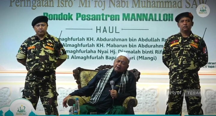 Dokumentasi pengajian yang dihadiri seorang kiai.