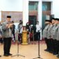 Pengurus Majelis Ulama Indonesia (MUI) Provinsi Sumatera Selatan mengikuti prosesi pengukuhan di Palembang