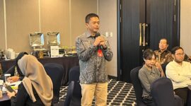 Suasana seminar dan diskusi publik terkait dorongan pengesahan Rancangan Undang-Undang Keamanan dan Ketahanan Siber (RUU KKS) di Hotel Aston Priority Simatupang