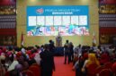 Suasana kegiatan Gerakan Ekonomi Kebersamaan Komunitas Megapro Affiliate PT Garuda Mas Anugerah (GMA) di Auditorium Politeknik Kesehatan Bandar Lampung, Sabtu (26/9/2026).
