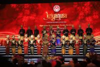Penampilan tarian tradisional khas Sumatera Selatan menyemarakkan pembukaan Pameran Kerajinan Nusantara (Kriyanusa)