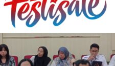 Kepala Bagian Perekonomian dan Kerja Sama Kota Yogyakarta Danang Yuli Saksono (depan, kemeja putih kanan) bersama narasumber lainnya memberikan paparan dalam jumpa pers FestiSale dan Gemati Pasar Jogja di Ruang Yudhistira