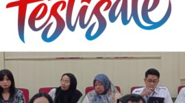 Kepala Bagian Perekonomian dan Kerja Sama Kota Yogyakarta Danang Yuli Saksono (depan, kemeja putih kanan) bersama narasumber lainnya memberikan paparan dalam jumpa pers FestiSale dan Gemati Pasar Jogja di Ruang Yudhistira