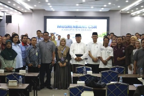 Sosialisasi Musrenbang CSR Tahun 2026 di Aula Kantor Bappeda Kabupaten Bekasi, Kompleks Pemkab Cikarang Pusat, Kamis (22/10/2026).