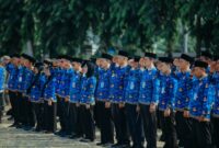 Jajaran Aparatur Sipil Negara (ASN) di lingkungan Pemerintah Provinsi Lampung memberi hormat dengan khidmat saat Upacara Peringatan Hari Kesaktian Pancasila Tahun 2026 di Lapangan Korpri