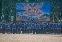 Jajaran Aparatur Sipil Negara (ASN) di lingkungan Pemerintah Provinsi Lampung mengikuti Upacara Peringatan Hari Kesaktian Pancasila Tahun 2026 secara khidmat di Lapangan Korpri