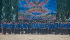 Jajaran Aparatur Sipil Negara (ASN) di lingkungan Pemerintah Provinsi Lampung mengikuti Upacara Peringatan Hari Kesaktian Pancasila Tahun 2026 secara khidmat di Lapangan Korpri
