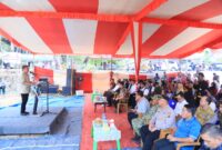 H. Herman Deru memberikan kata sambutan dan arahan saat meninjau langsung progres pembangunan infrastruktur jalan dan jembatan di Ogan Ilir
