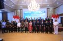 Herman Deru berfoto bersama jajaran Forkopimda dan para tamu undangan usai Pengukuhan Kepala Perwakilan BPKP Provinsi Sumsel di Griya Agung Palembang.