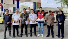 Kunjungan lapangan tim koordinasi pengawasan distribusi BBM subsidi di salah satu SPBU wilayah Lampung untuk memantau situasi secara langsung.