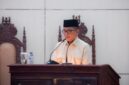 Gubernur Banten Andra Soni menyampaikan penjelasan usulan perubahan Perda Pengelolaan Barang Milik Daerah (BMD) dalam Rapat Paripurna DPRD Provinsi Banten di Kota Serang.