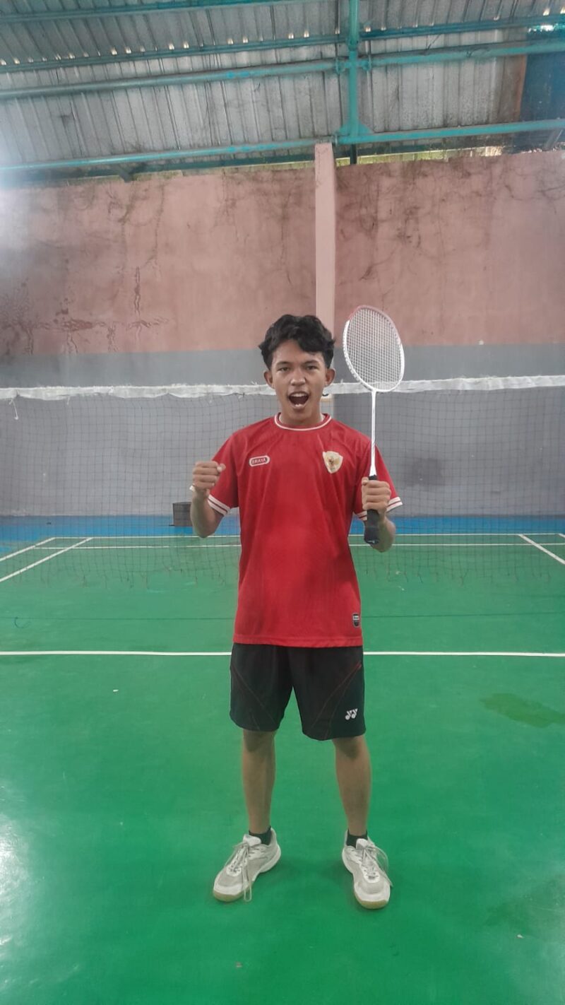 Muhammad Abrar Alvandri, juara 1 Bulu tangkis putra MA Al Khairiyah.
